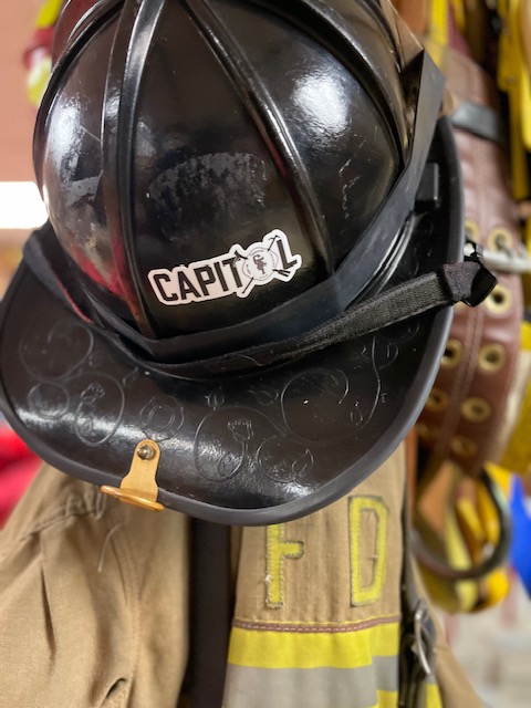Capitol Fire Helmet Sticker